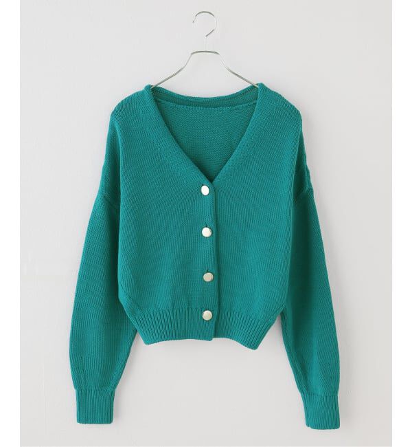 Plage「3Gバルキーヤーン 2WAY Vカーディガン」|カーディガン|グリーン