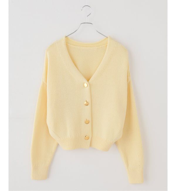 Plage「3Gバルキーヤーン 2WAY Vカーディガン」|カーディガン|イエロー B