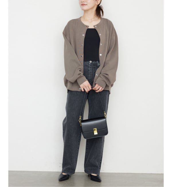 SLOBE IENA「《WEB限定/追加2》ダブルフェイスジャージースナップカーディガン」|カーディガン|