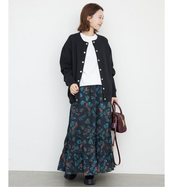 SLOBE IENA「《WEB限定/追加2》ダブルフェイスジャージースナップカーディガン」|カーディガン|