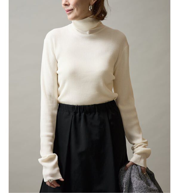 VERMEIL par iena「Embraced wool RIB Turtle ニット」|ニット・セーター|