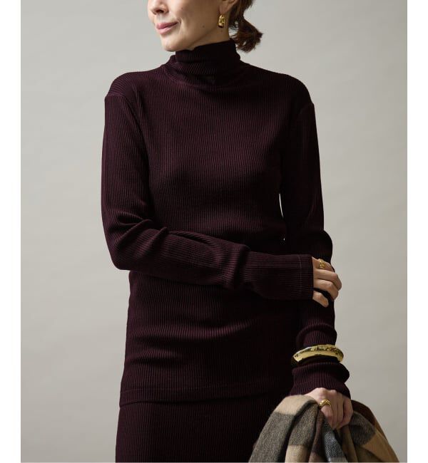 VERMEIL par iena「Embraced wool RIB Turtle ニット」|ニット・セーター|