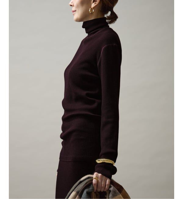 VERMEIL par iena「Embraced wool RIB Turtle ニット」|ニット・セーター|