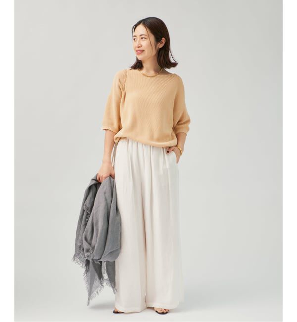 VERMEIL par iena「ASAUCE MELER アソースメレ フランダースリネンガーゼストール AM26S-ST31」|ストール|