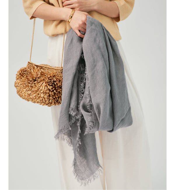 VERMEIL par iena「ASAUCE MELER アソースメレ フランダースリネンガーゼストール AM26S-ST31」|ストール|