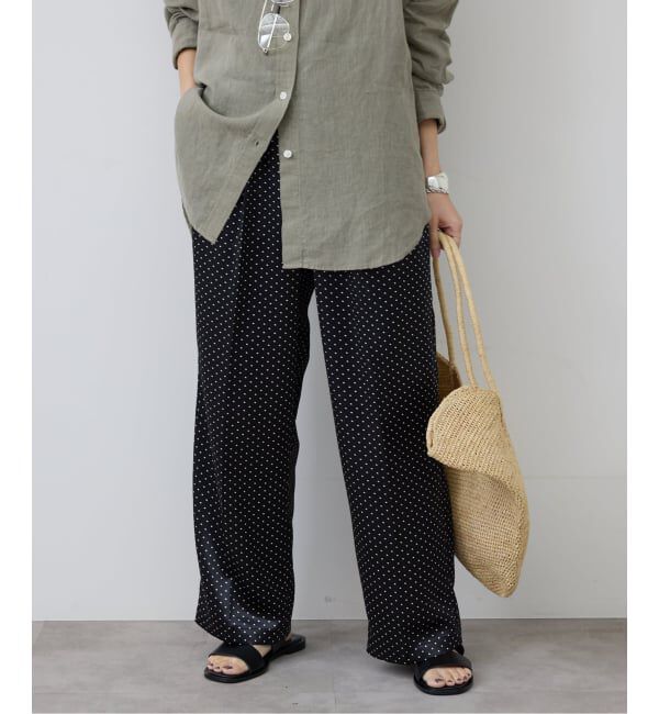 SLOBE IENA「ドットプリントサテンイージーパンツ」|その他|