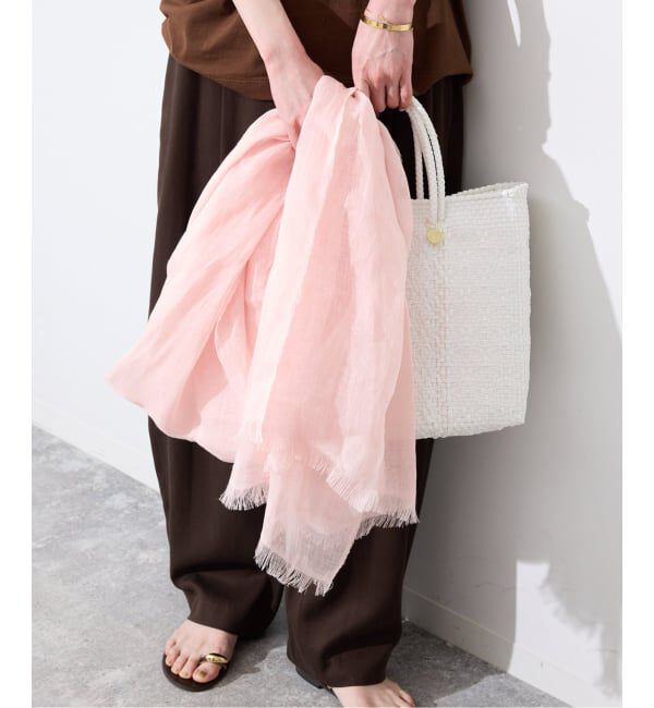 SLOBE IENA「《予約》SLOBE IENA ストール」|ストール|ピンク