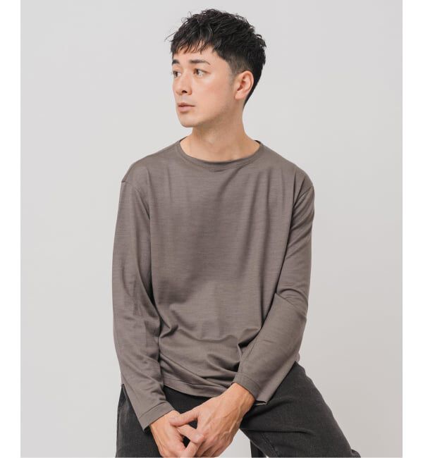 EDIFICE「【L`etiquette &times; EDIFICE】ウール ボート ネック Tシャツ」|Tシャツ・カットソー|