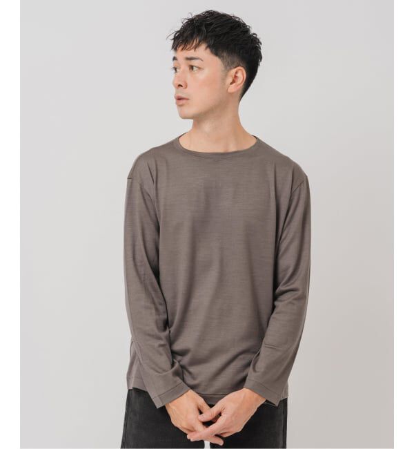 EDIFICE「【L`etiquette &times; EDIFICE】ウール ボート ネック Tシャツ」|Tシャツ・カットソー|