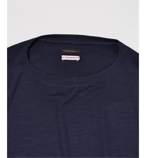 EDIFICE「【L`etiquette &times; EDIFICE】ウール ボート ネック Tシャツ」|Tシャツ・カットソー|