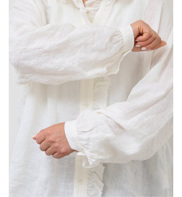 journal standard luxe「リネンワッシャー フリルブラウス」|シャツ・ブラウス|