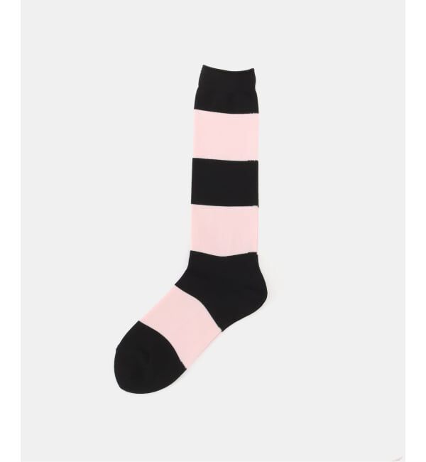 journal standard luxe「COTTON WIDE BORDER SOCKS」|ソックス|ピンク