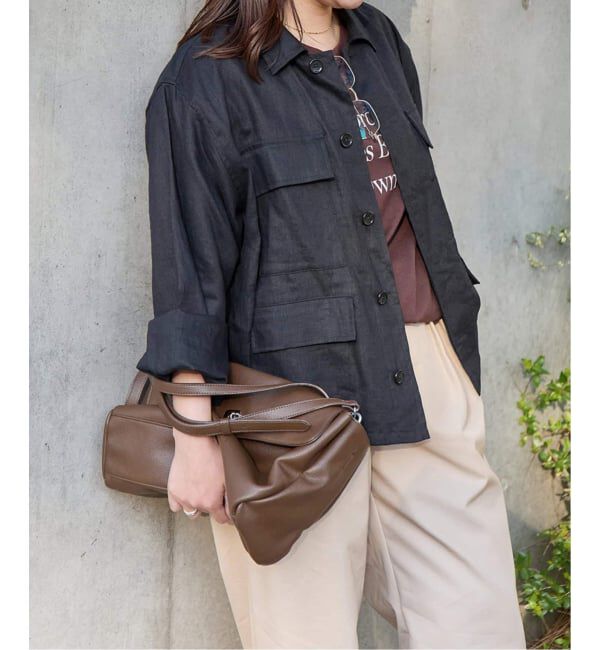 JOURNAL STANDARD「《追加予約2》リネンミリタリージャケット」|ミリタリージャケット|