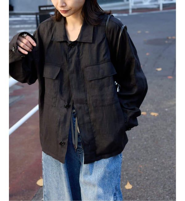 JOURNAL STANDARD「《追加予約2》リネンミリタリージャケット」|ミリタリージャケット|