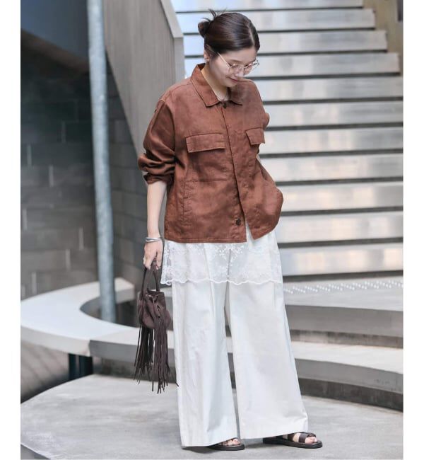 JOURNAL STANDARD「《追加予約2》リネンミリタリージャケット」|ミリタリージャケット|