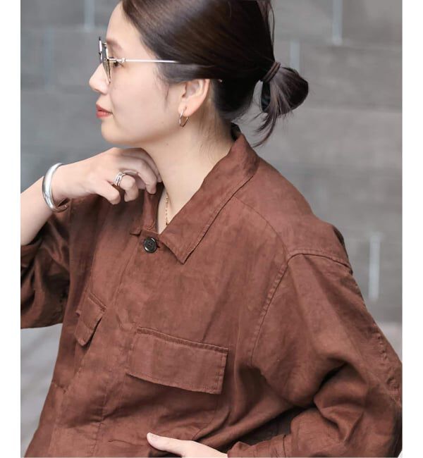 JOURNAL STANDARD「《追加予約2》リネンミリタリージャケット」|ミリタリージャケット|