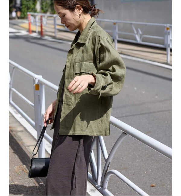 JOURNAL STANDARD「《追加予約2》リネンミリタリージャケット」|ミリタリージャケット|