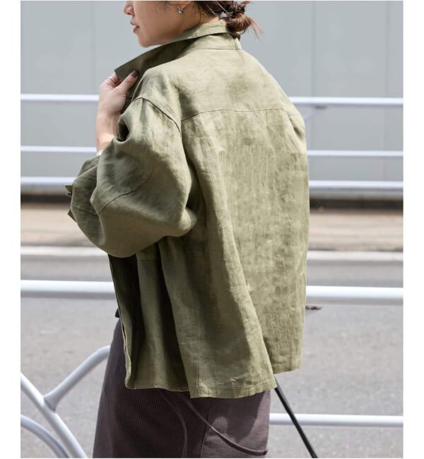 JOURNAL STANDARD「《追加予約2》リネンミリタリージャケット」|ミリタリージャケット|