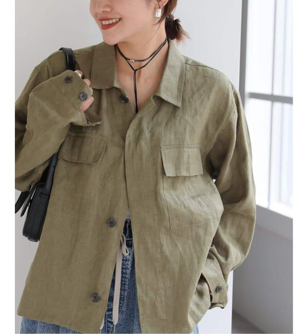 JOURNAL STANDARD「《追加予約2》リネンミリタリージャケット」|ミリタリージャケット|