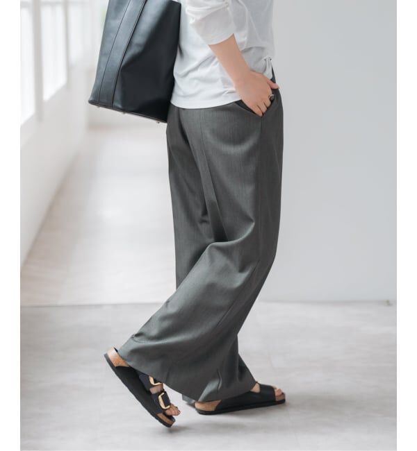 Spick and Span「《手洗い可》P/Wイージースラックスパンツ」|スラックス|