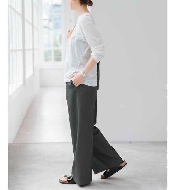 Spick and Span「《手洗い可》P/Wイージースラックスパンツ」|スラックス|