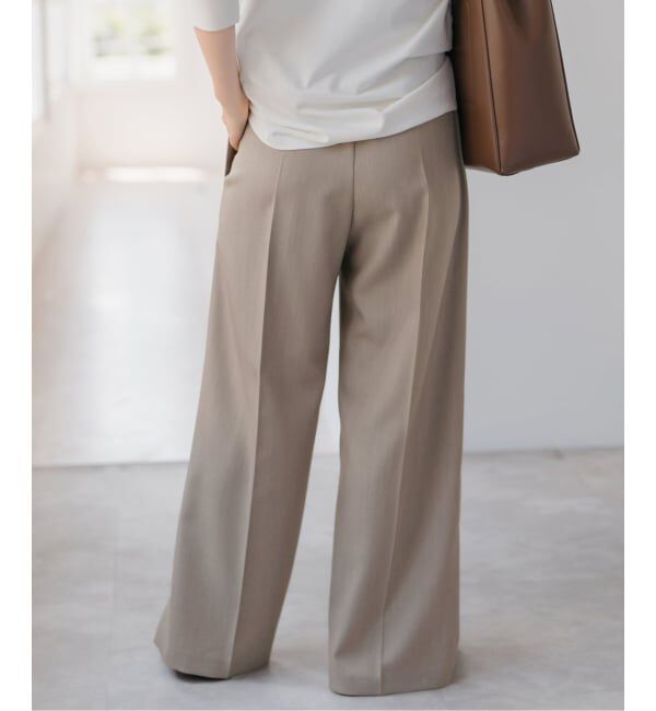 Spick and Span「《手洗い可》P/Wイージースラックスパンツ」|スラックス|