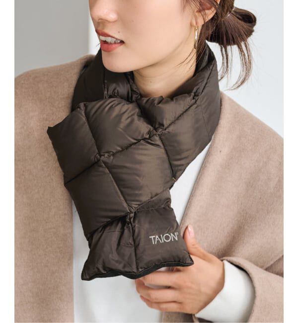 FRAMeWORK「TAION/タイオン BASIC DOWN スカーフ」|マフラー|ブラウン