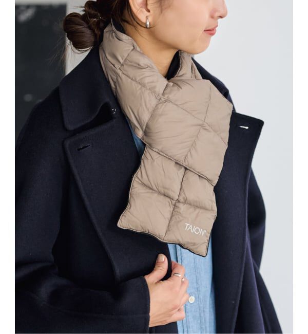 FRAMeWORK「TAION/タイオン BASIC DOWN スカーフ」|マフラー|ベージュ