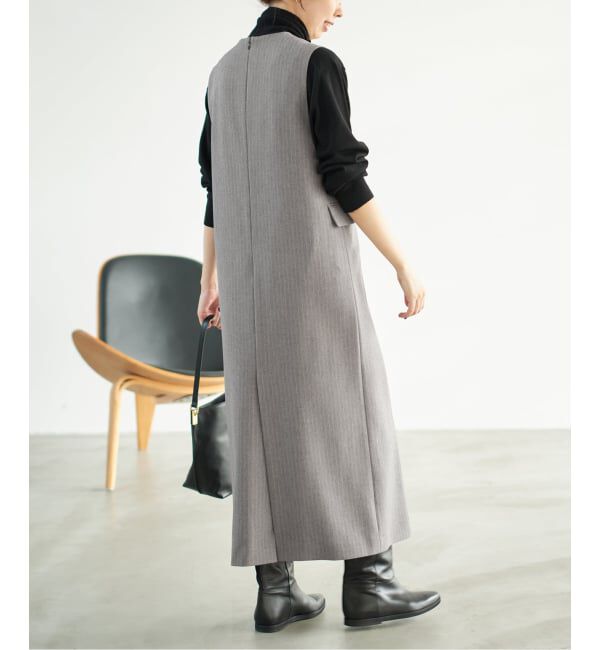 Spick and Span「《WEB限定 / 追加》ダブルクロスVネックワンピース」|ワンピース|