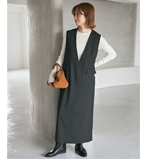 Spick and Span「《WEB限定 / 追加》ダブルクロスVネックワンピース」|ワンピース|