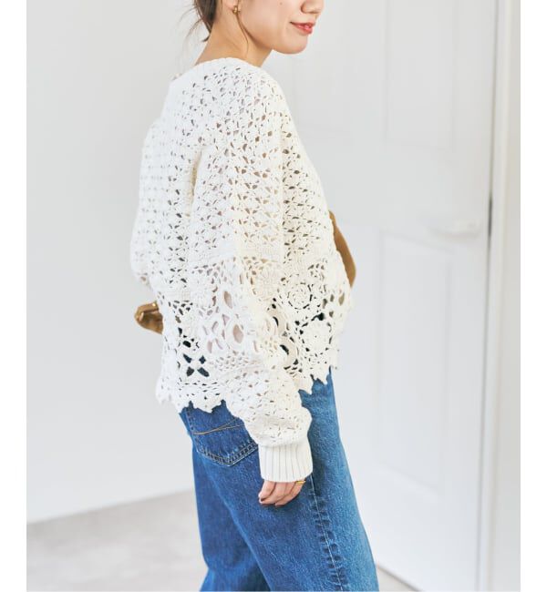 Spick and Span「カギ針ローゲージカーディガン」|カーディガン|