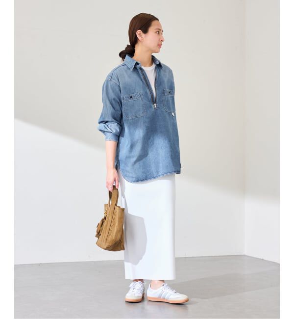 FRAMeWORK「UNION HERCULES/ユニオンヘラクレス MADE デニムハーフジップシャツ」|シャツ・ブラウス|