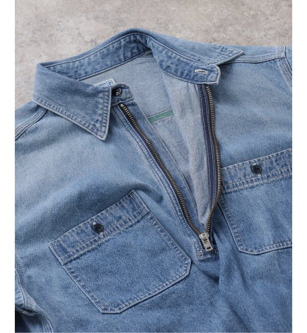 FRAMeWORK「UNION HERCULES/ユニオンヘラクレス MADE デニムハーフジップシャツ」|シャツ・ブラウス|