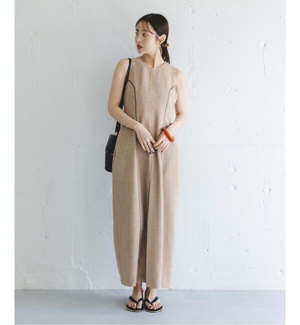 NOBLE「《予約・セットアップ対応》ドンゴロスカーブワンピース」|ワンピース|