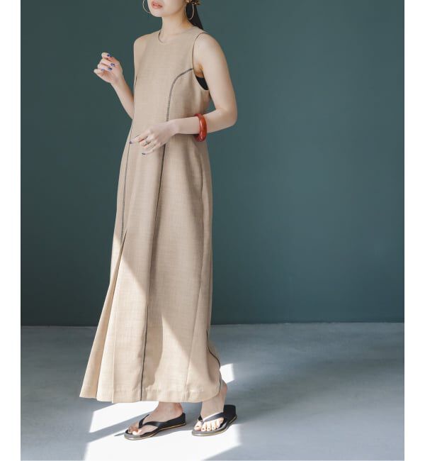 NOBLE「《予約・セットアップ対応》ドンゴロスカーブワンピース」|ワンピース|