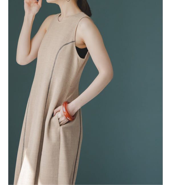 NOBLE「《予約・セットアップ対応》ドンゴロスカーブワンピース」|ワンピース|