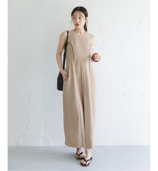 NOBLE「《予約・セットアップ対応》ドンゴロスカーブワンピース」|ワンピース|