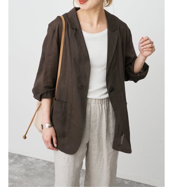 Spick and Span「《手洗い可 / 追加予約》ラミーミックスシアージャケット」|テーラードジャケット|