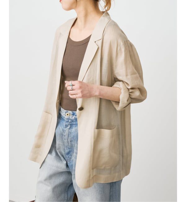 Spick and Span「《手洗い可 / 追加予約》ラミーミックスシアージャケット」|テーラードジャケット|