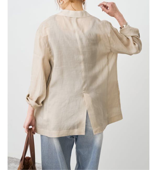 Spick and Span「《手洗い可 / 追加予約》ラミーミックスシアージャケット」|テーラードジャケット|