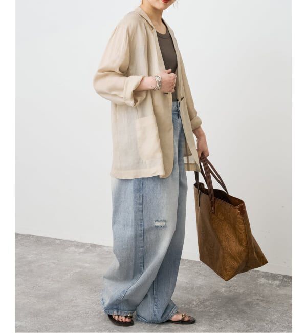 Spick and Span「《手洗い可 / 追加予約》ラミーミックスシアージャケット」|テーラードジャケット|