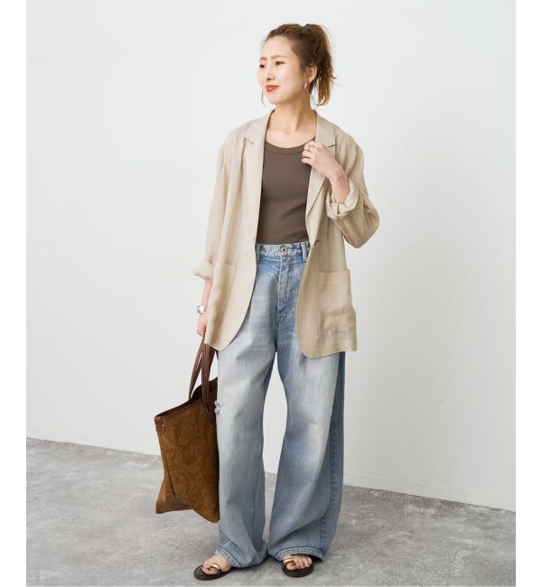 Spick and Span「《手洗い可 / 追加予約》ラミーミックスシアージャケット」|テーラードジャケット|