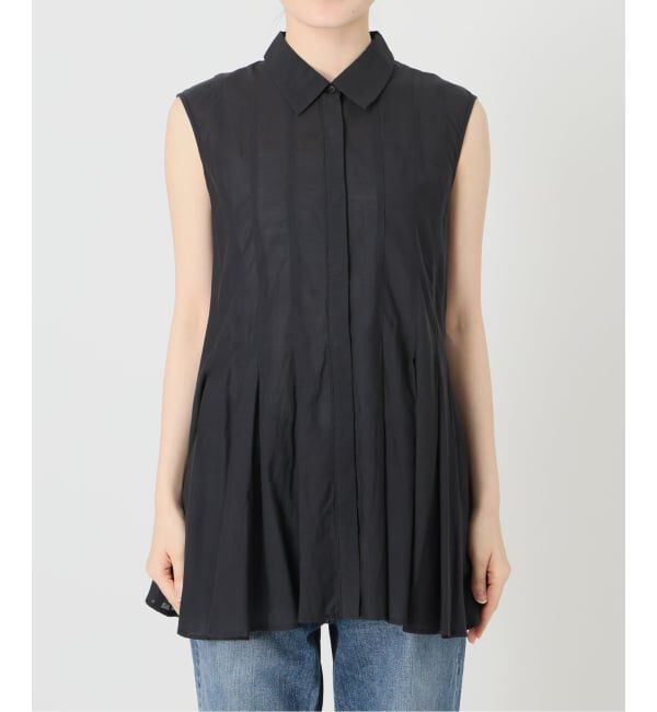 Spick and Span「《手洗い可 / 予約》C/Rボイルタックノースリーブブラウス」|シャツ・ブラウス|