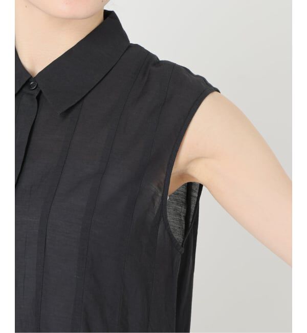 Spick and Span「《手洗い可 / 予約》C/Rボイルタックノースリーブブラウス」|シャツ・ブラウス|