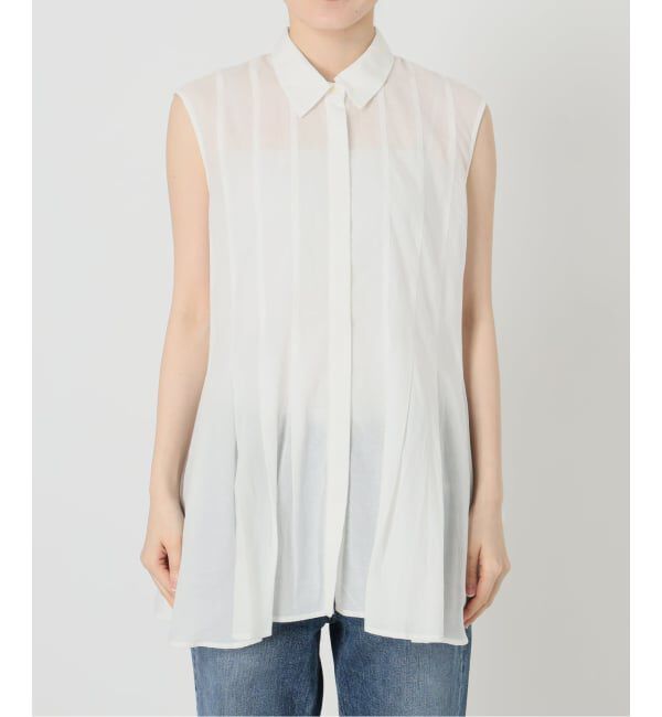 Spick and Span「《手洗い可 / 予約》C/Rボイルタックノースリーブブラウス」|シャツ・ブラウス|