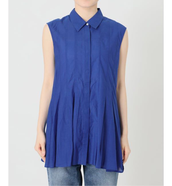 Spick and Span「《手洗い可 / 予約》C/Rボイルタックノースリーブブラウス」|シャツ・ブラウス|