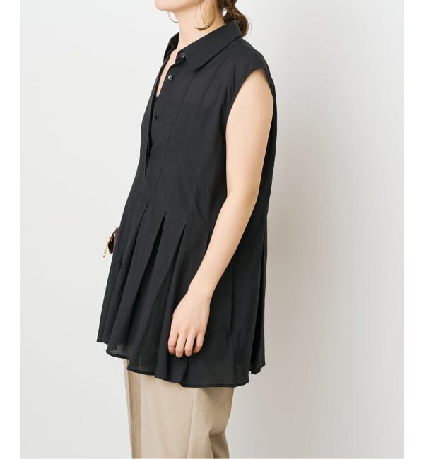 Spick and Span「《手洗い可 / 予約》C/Rボイルタックノースリーブブラウス」|シャツ・ブラウス|