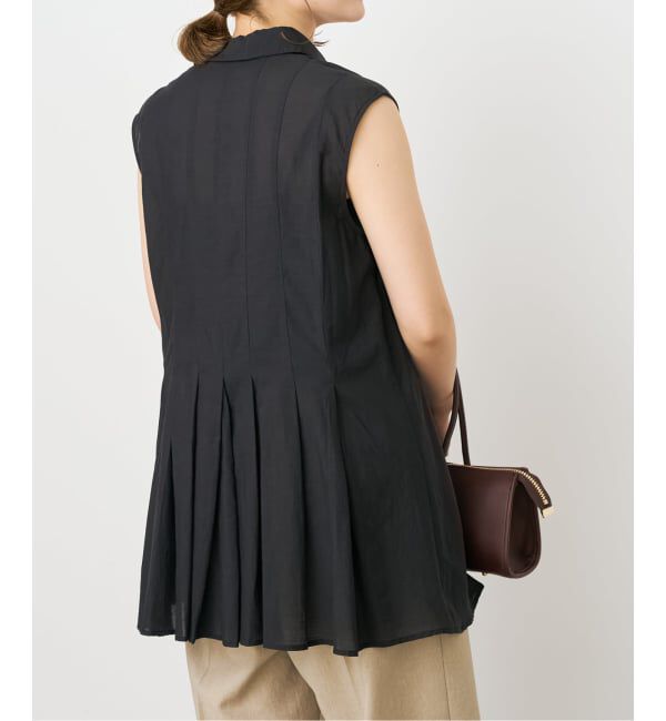 Spick and Span「《手洗い可 / 予約》C/Rボイルタックノースリーブブラウス」|シャツ・ブラウス|