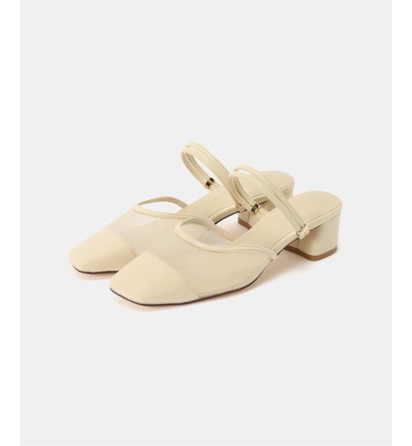  「4cmオブリークアンクルチュールミュール」|パンプス|ナチュラル