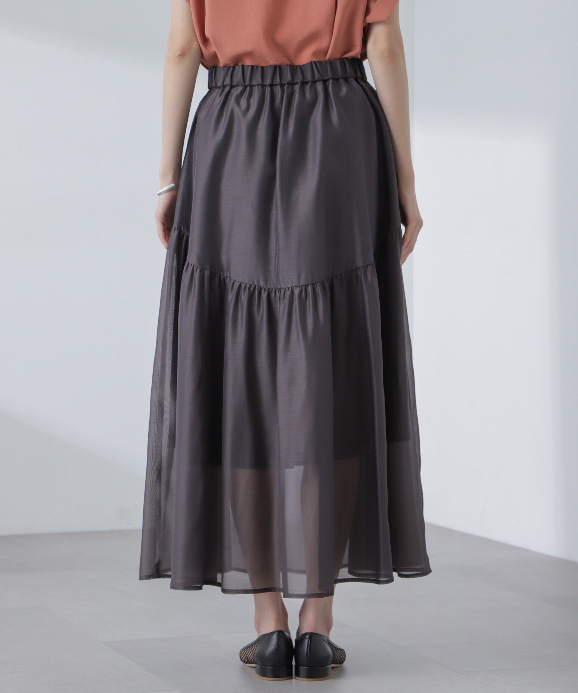nano･universe「シアーギャザースカート」|スカート|